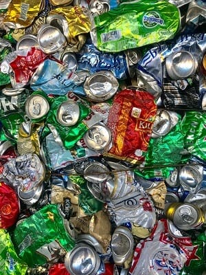 Aluminum Cans in Trash