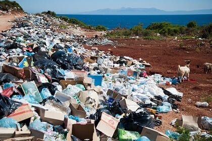 Garbage in Landfill