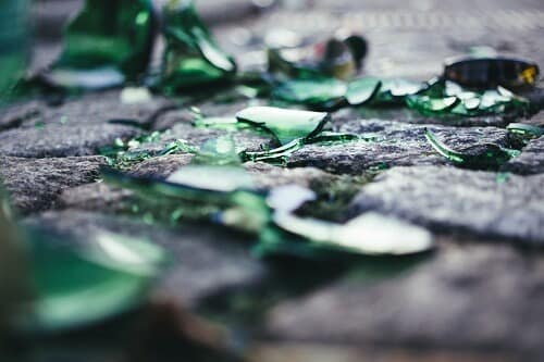 Green Broken Glass