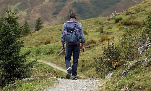 Man Hiking Outdoors