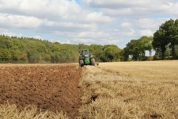 Tractor on farm