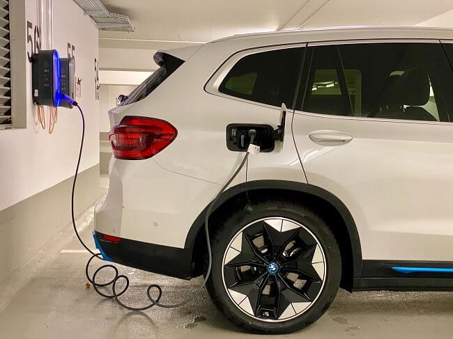Electric Car Plugged In