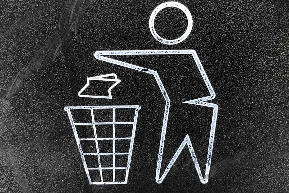 White Drawing of Recycling Symbol