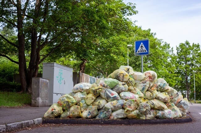 Food in Garbage Bags